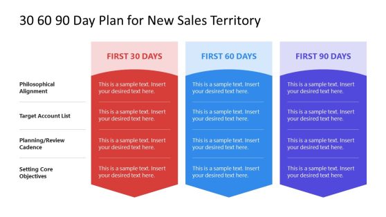 30 60 90 Day Plan for New Sales Territory PowerPoint Template