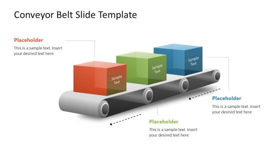 3-Item Conveyor Belt PowerPoint Template