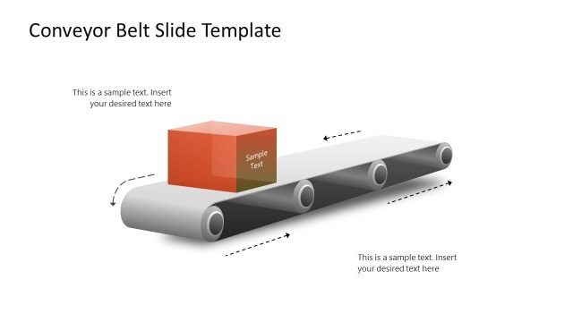 3-Item Conveyor Belt PowerPoint Slide