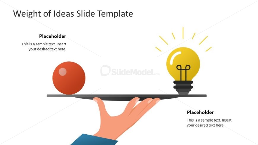 Editable Weight of Ideas Template for Presentation