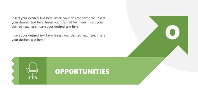Opportunities PPT Slide – Arrows Slide for SWOT Presentation