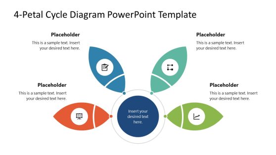 4-Petal Cycle Diagram PowerPoint Template