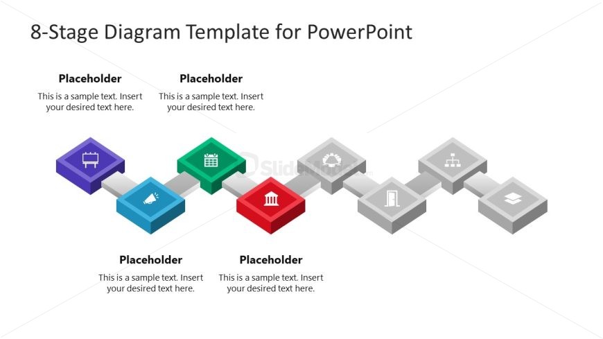 8-Stage Diagram - Infographics Template Slide 