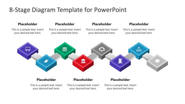 8-Stage Diagram Template for PPT Presentation