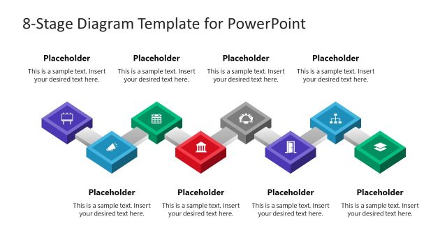 Creative 8-Stage Diagram Template Slide