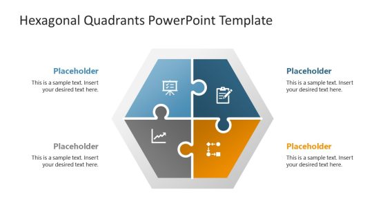 Hexagonal Quadrants PowerPoint Template