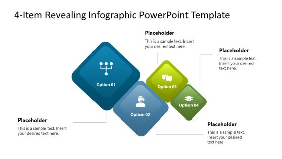 4-Item Revealing Infographic PowerPoint Template