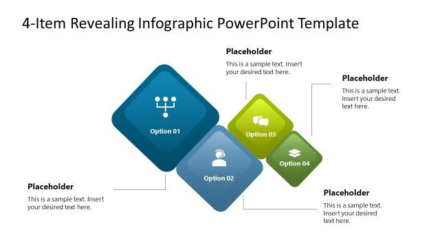 4-Item Revealing Infographic PowerPoint Slide
