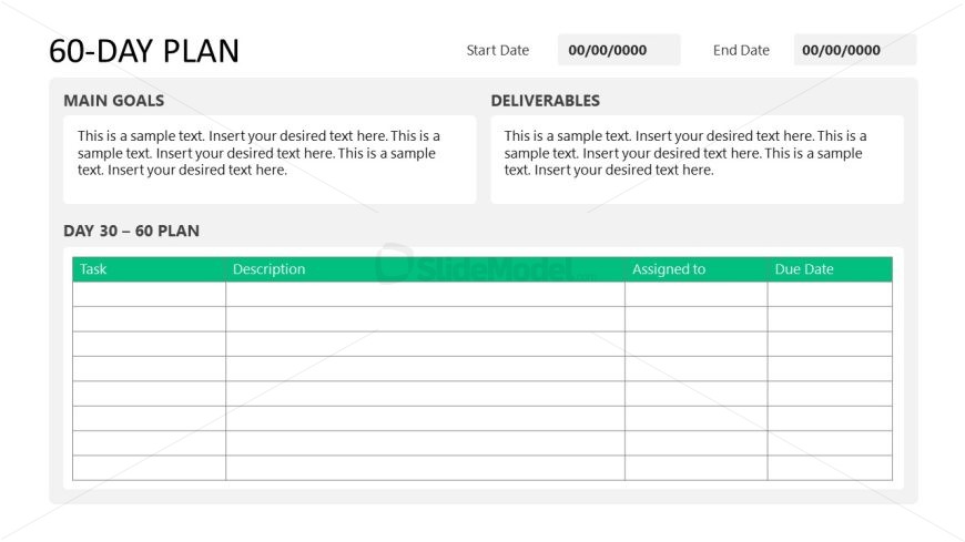 Creative 90-Day Business Plan PPT Template