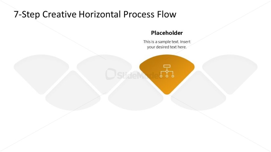 7-Item Creative Horizontal Process PPT Template 