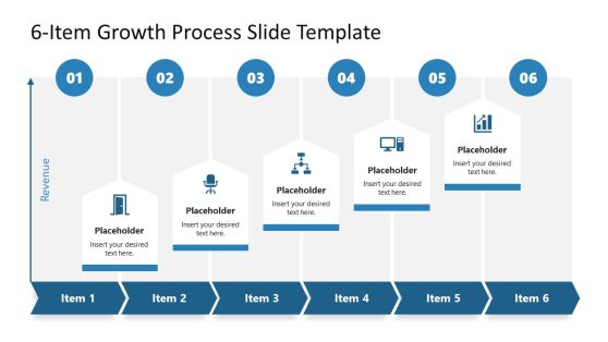 6-Item Growth Process PowerPoint Template