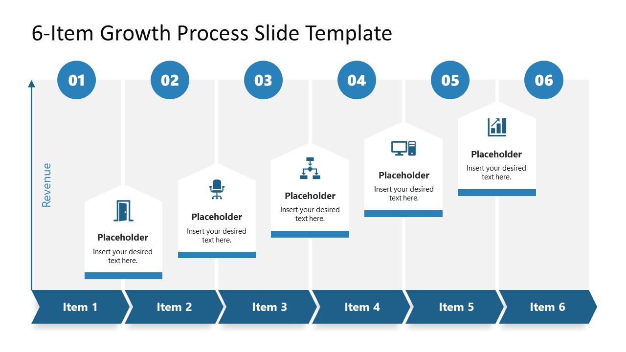 6-Item Growth Process Presentation Slide Template