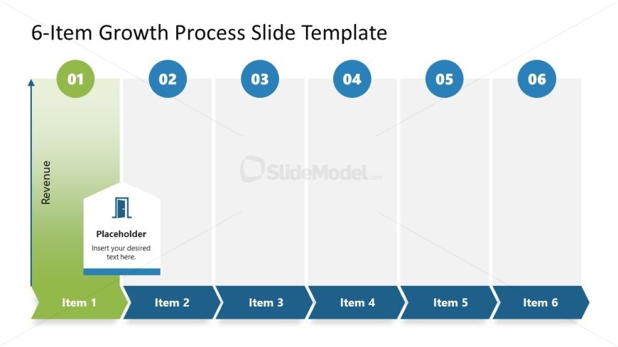 6-Item Growth Process Template for PowerPoint