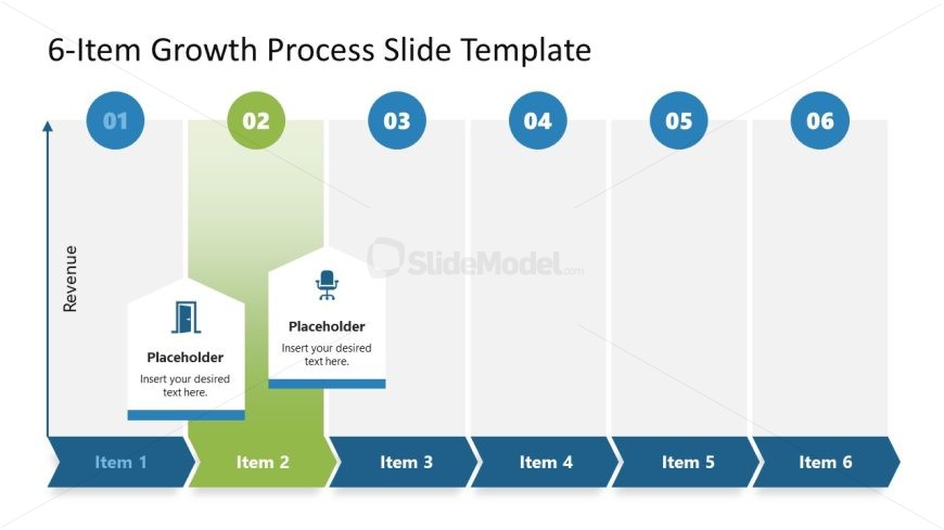 6-Item Growth Process Template for Presentation 