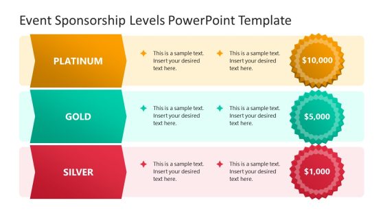 Event Sponsorship Levels PowerPoint Template