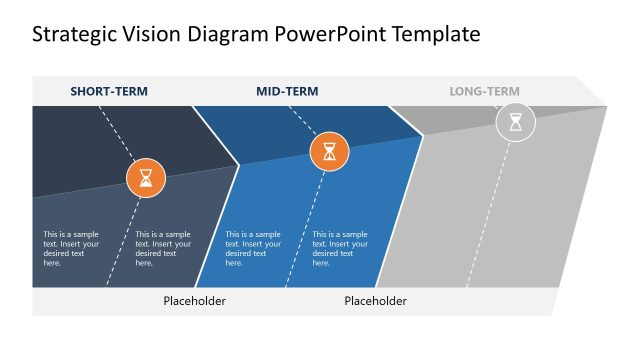 Editable Strategic Vision Diagram PPT Template
