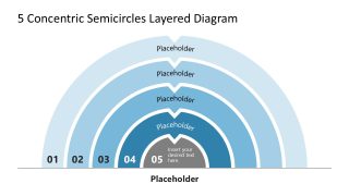 5 Concentric Semicircles Diagram PowerPoint Slide