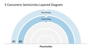 5 Concentric Semicircles PPT Slide Template 