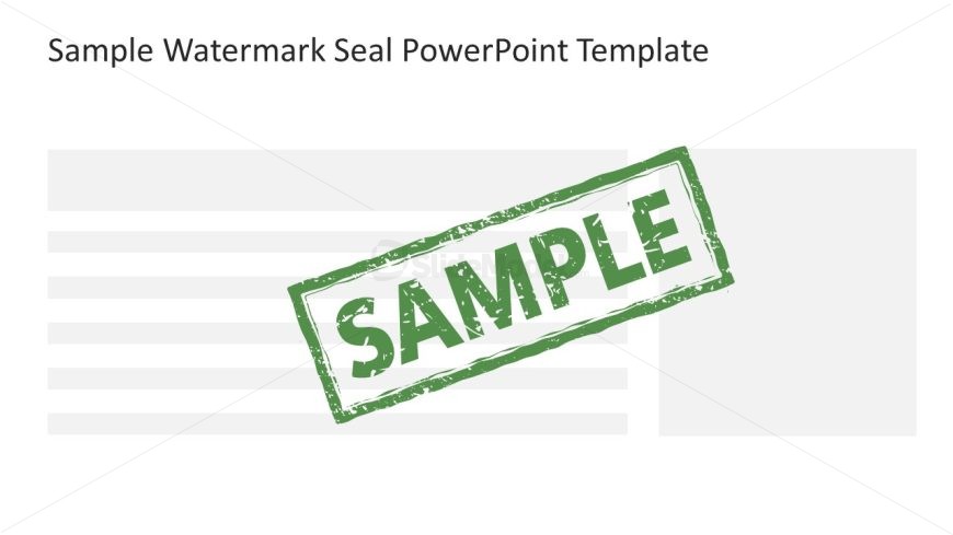 Sample Watermark Seal PPT Template