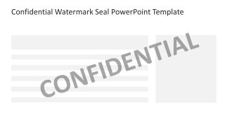 Confidential Watermark Seal Template for Presentation 