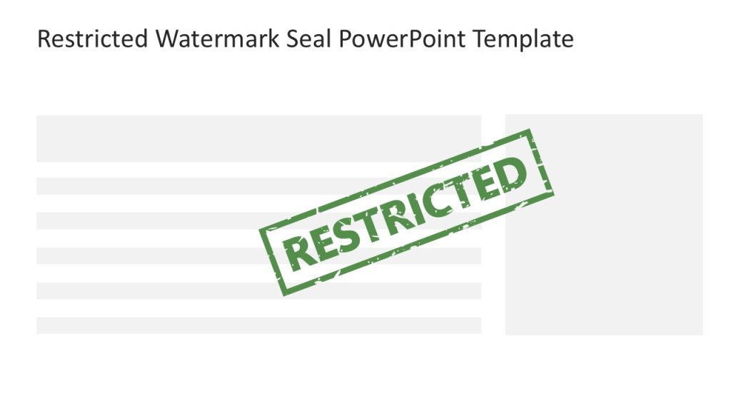 Embargoed Watermark Example Restricted Watermark Seal Presentation Template - SlideModel