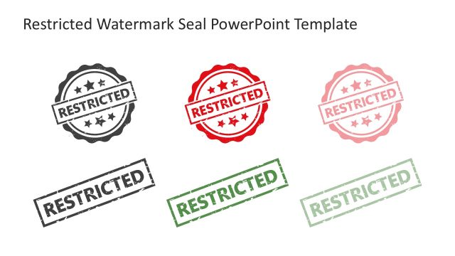 Editable Restricted Watermark Seal Template