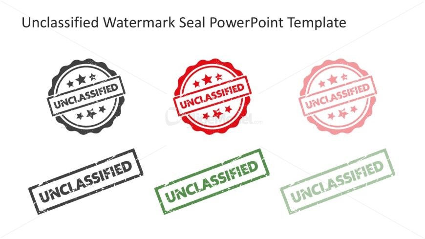 Unclassified Watermark Seal Template for PowerPoint 