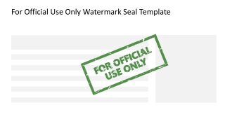 For Official Use Only Watermark PowerPoint Slide