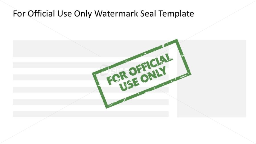 For Official Use Only Watermark PowerPoint Slide