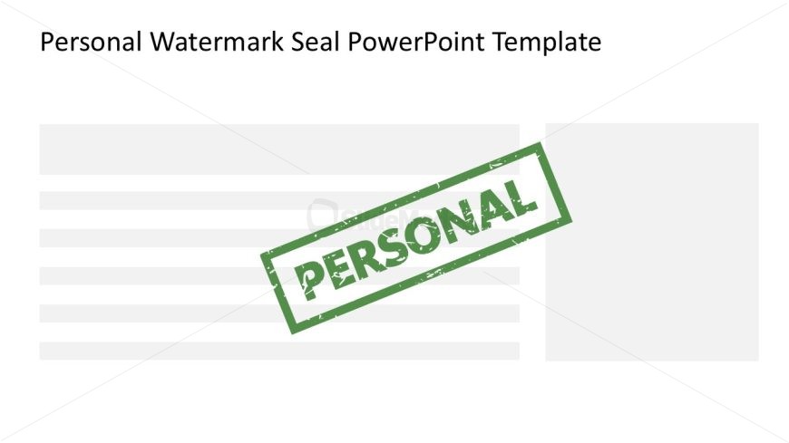 Customizable Personal Watermark Seal PPT Template