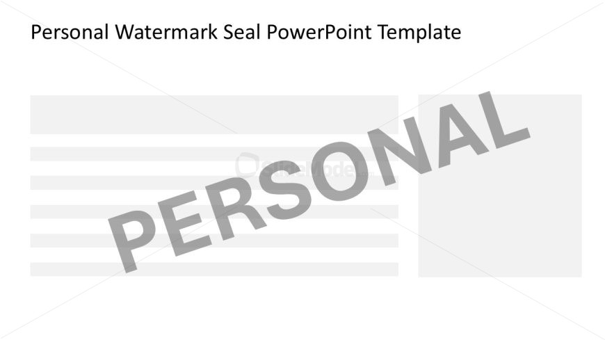 Editable Personal Watermark Seal PPT Template