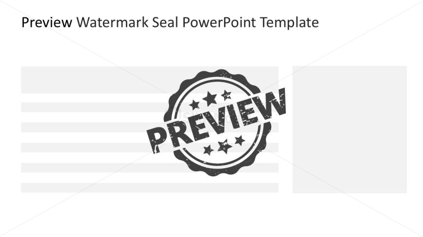 Preview Watermark Seal Template for Presentation