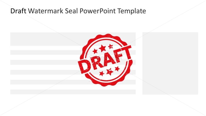 Draft Watermark Seal Template for PowerPoint 