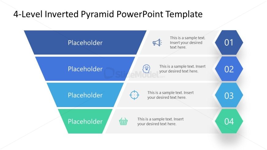 4-Level Inverted Pyramid Template for PowerPoint