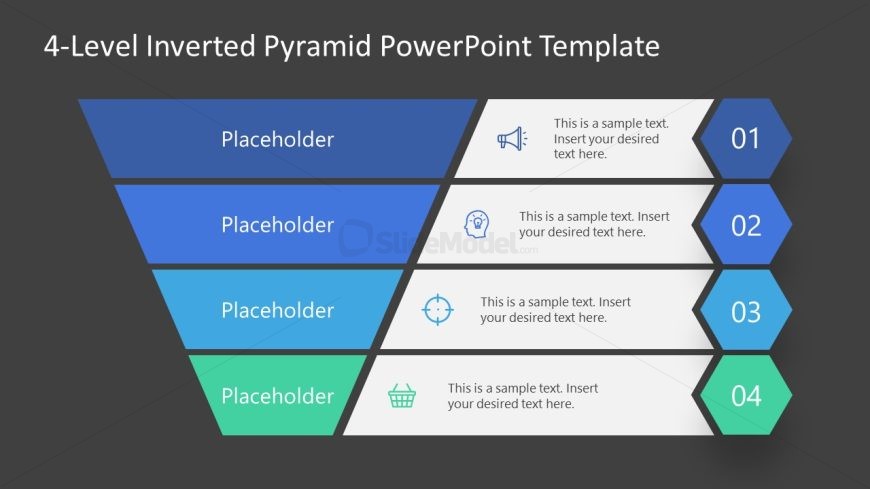 4-Level Inverted Pyramid Template for Presentation 