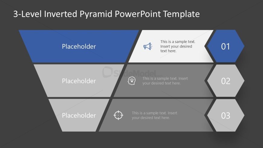 3-Level Inverted Pyramid Template for PowerPoint 