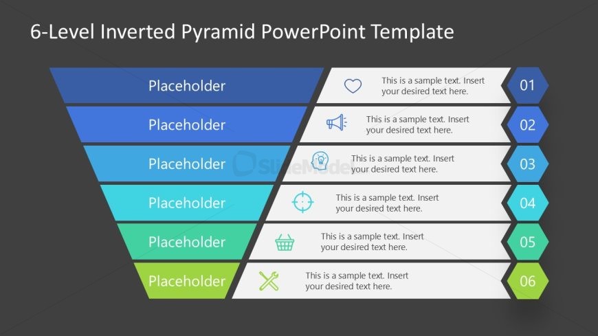 Level 6 - Inverted Pyramid PowerPoint Slide