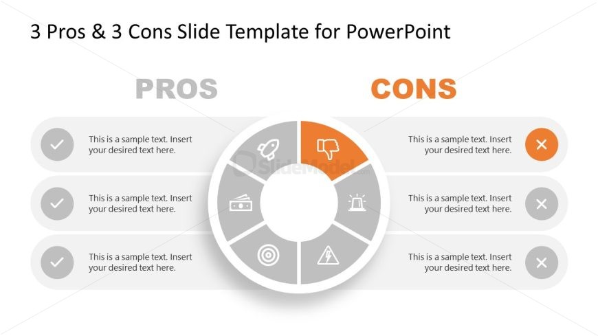 3 Pros & 3 Cons Presentation Slide