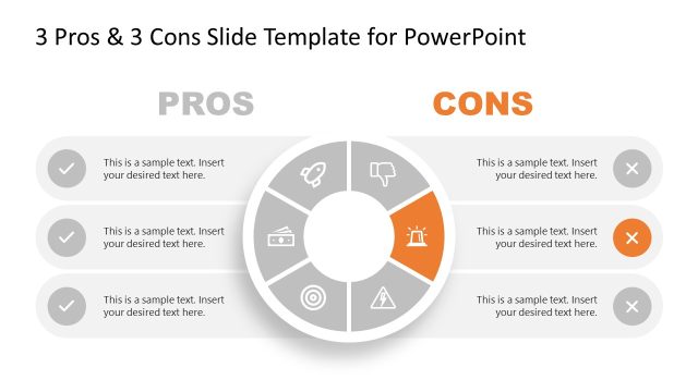 3 Pros & 3 Cons Slide Presentation Template