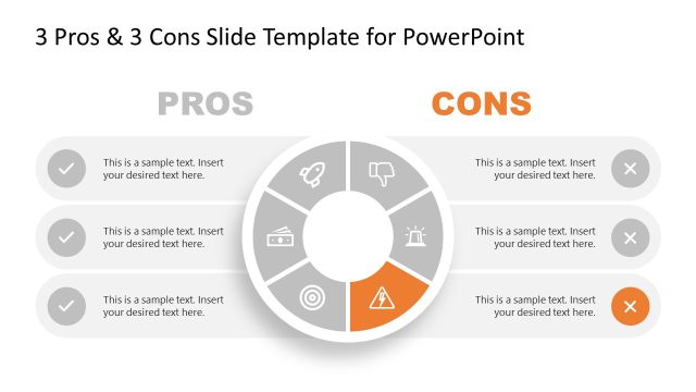 3 Pros & 3 Cons PowerPoint Slide
