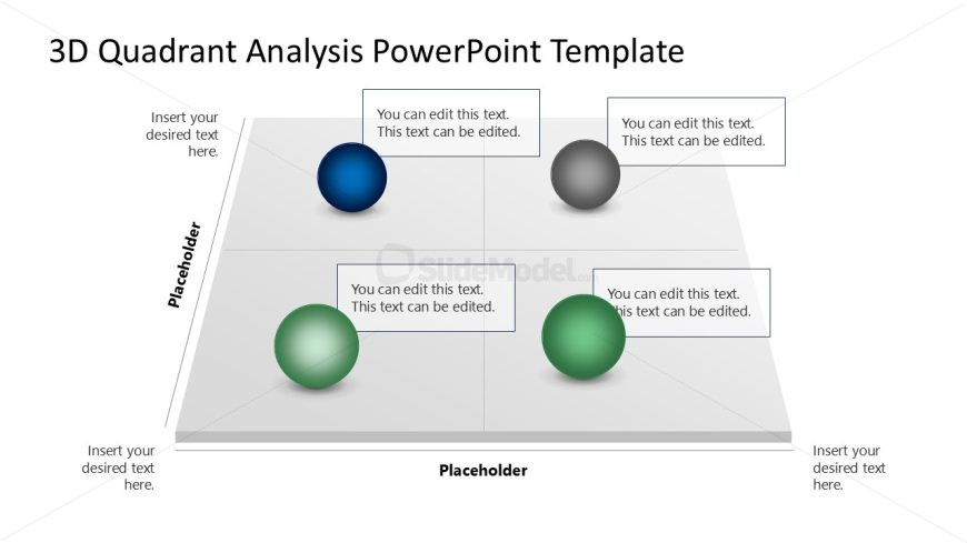 3D Quadrant Analysis Slide PPT Template