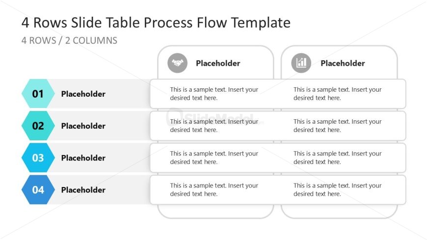 Editable Columns & Rows Slide for PPT Presentation