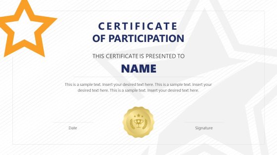 Certificate of Participation PowerPoint Template