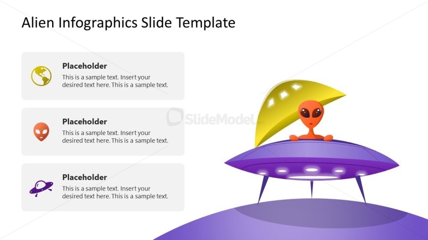 Editable Alien Infographics PPT Template