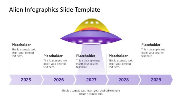 Horizontal Timeline PowerPoint Slide