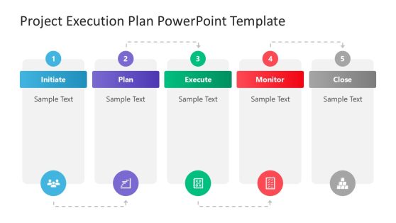 6-Step Project Execution Plan PowerPoint Template