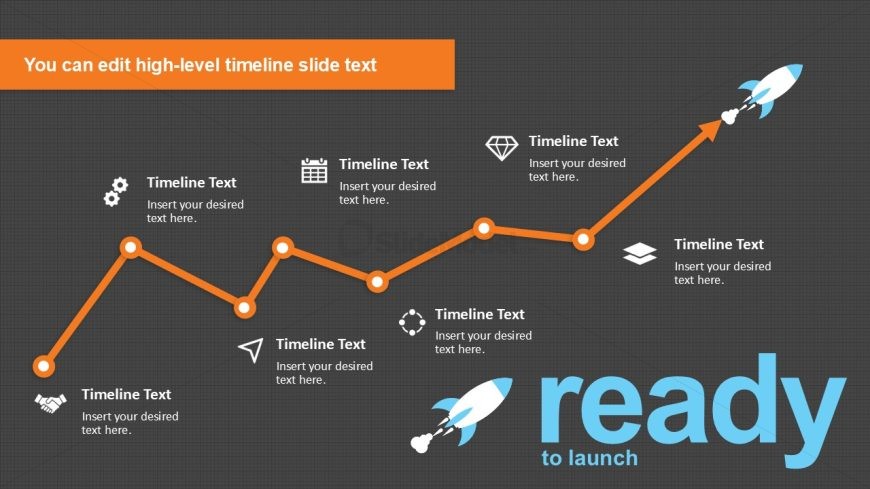 Editable 7-Item High-Level Timeline Template