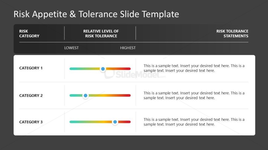 Customizable Risk Appetite & Risk Tolerance PPT Template