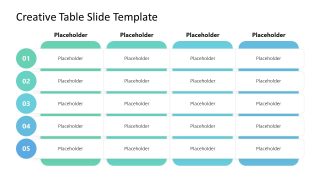 Creative Table PowerPoint Slide