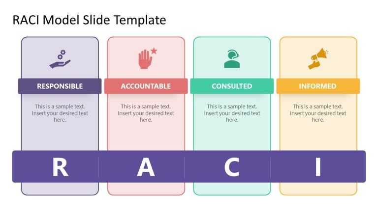 RACI Model Template Slide with Columns - SlideModel
